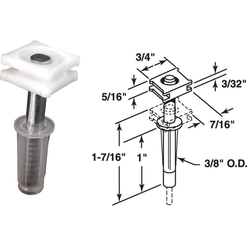 PrimeLine Bifold Door Square Top Guide (2 Count) Family Hardware