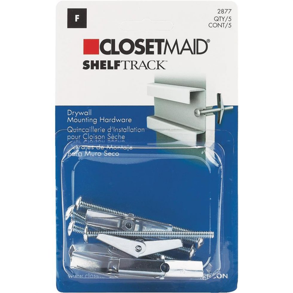 Closetmaid ShelfTrack 5Piece Hang Track Mounting Hardware Family