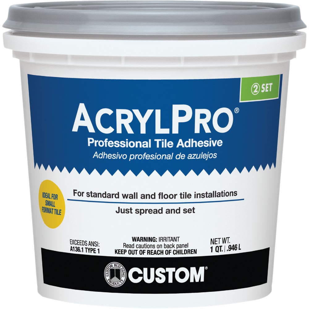 Custom Building Prod. ARL4000QT AcrylPro Ceramic Tile Adhesive Family Hardware