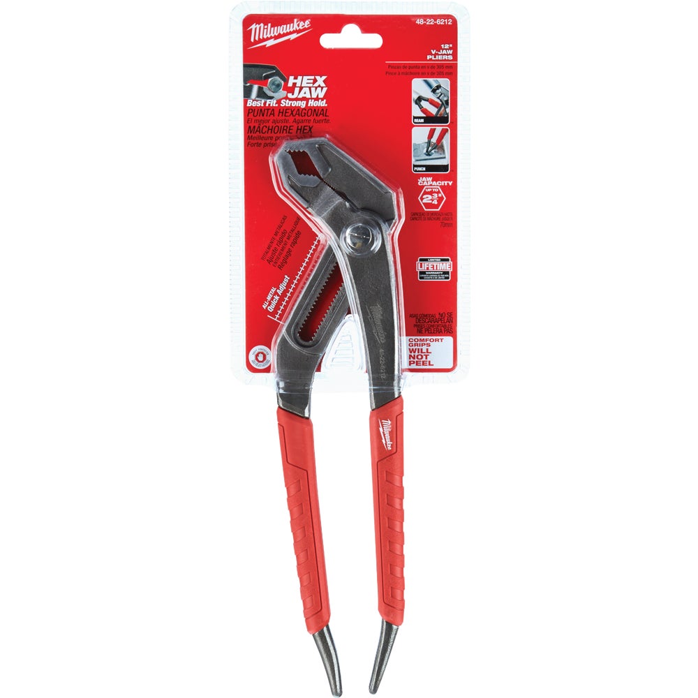 Milwaukee 10 In. Comfort Grip VJaw Groove Joint Pliers Family Hardware