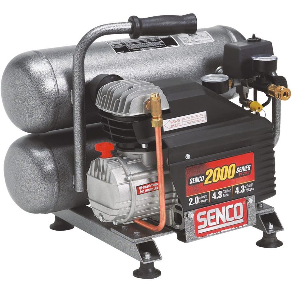 Senco 4.3 Gal. Portable 125 psi TwinStack Air Compressor Family Hardware
