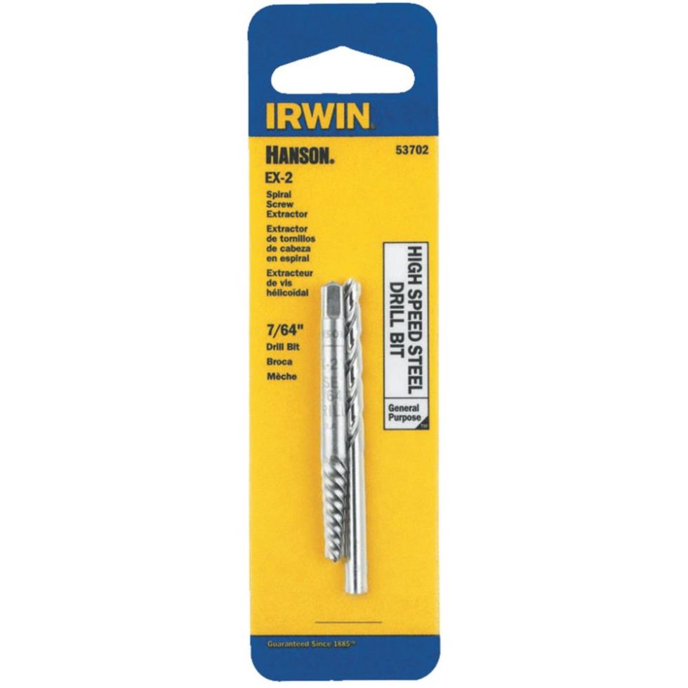 Irwin 2 Spiral Screw Extractor and Drill Bit Combo Family Hardware