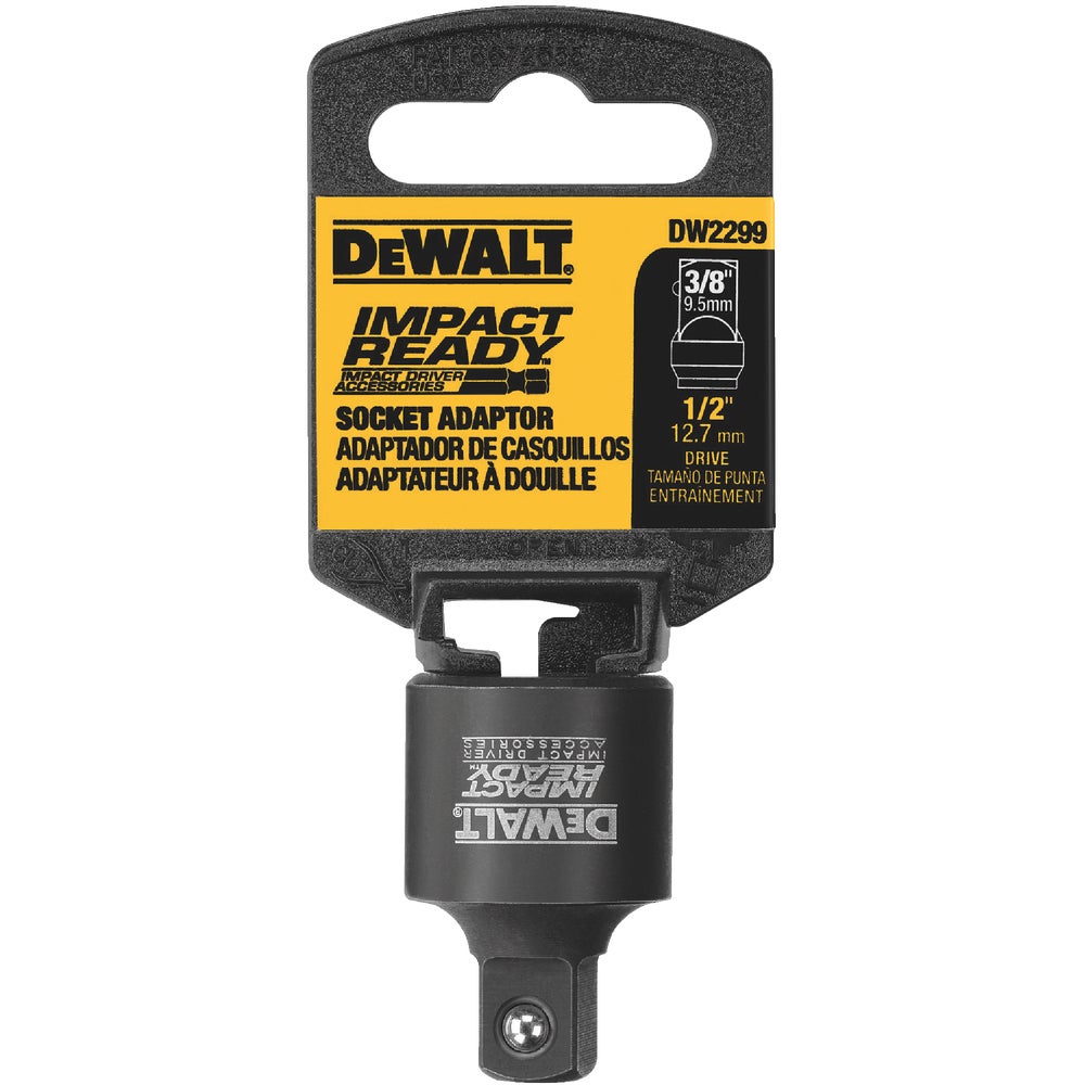 DeWalt Impact Ready 1/2 In. F x 3/8 In. M Socket Adapter Family Hardware