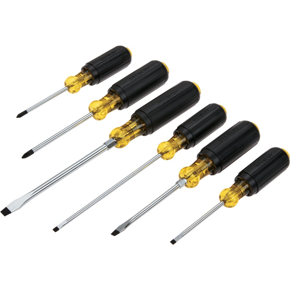 Stanley 66565 Stanley 6Piece Vinyl Grip Screwdriver Set Family Hardware