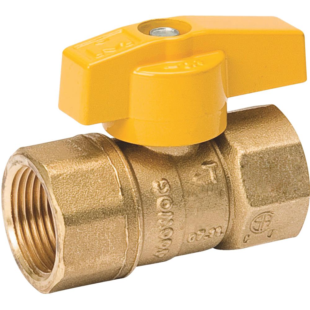 Mueller/ B&K 110-125 ProLine Brass Gas Ball Valve, 2-Piece Body