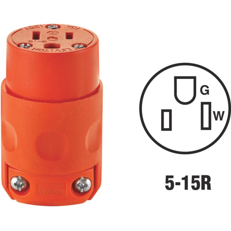 Leviton 15A 125V 3Wire 2Pole Residential Grade Cord Connector