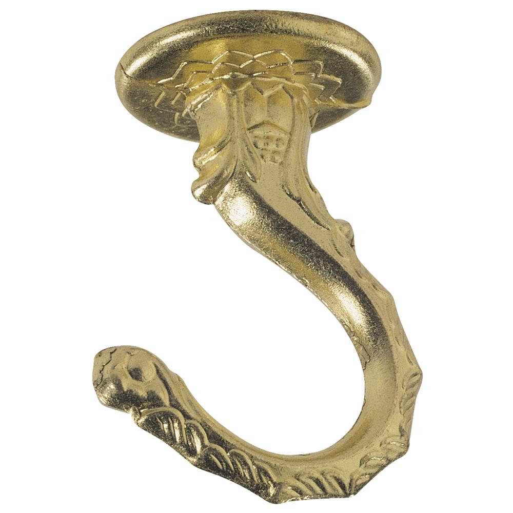 Westinghouse 21/2 In. Polished Brass Steel Swag Hook Family Hardware
