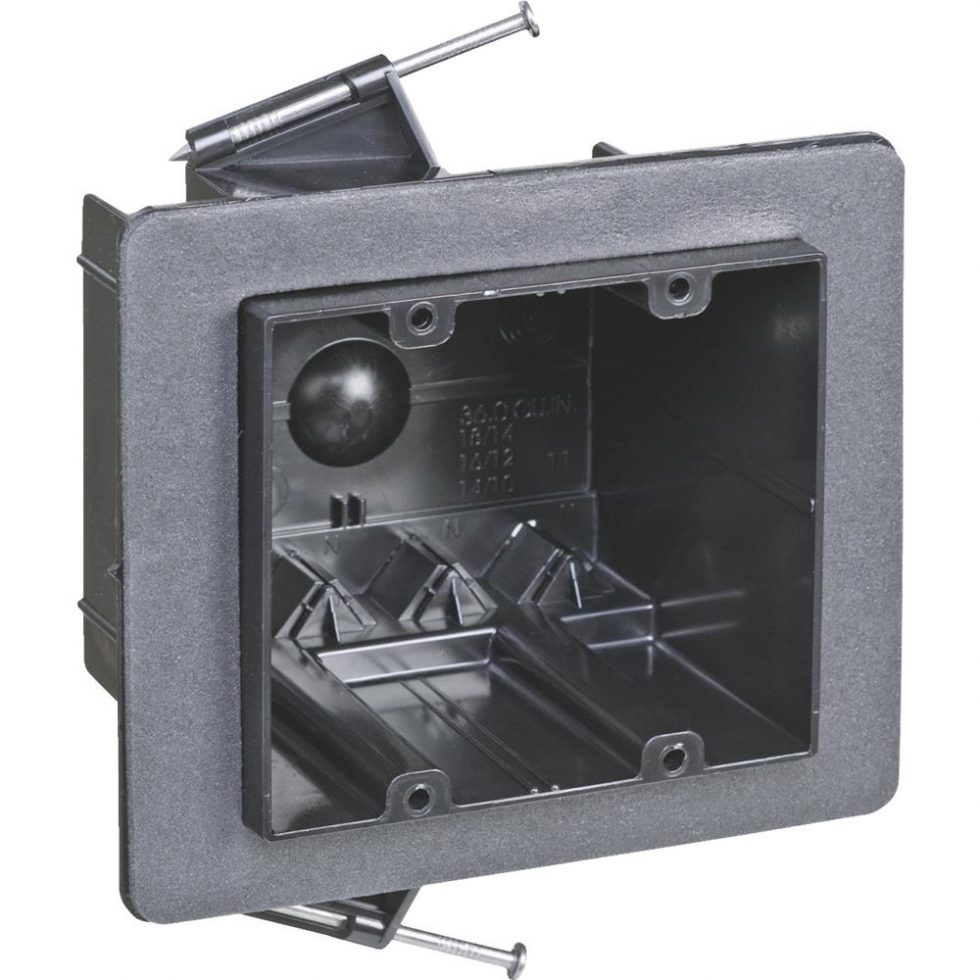 Raco 2Gang PVC Molded Vapor Barrier Wall Box Family Hardware