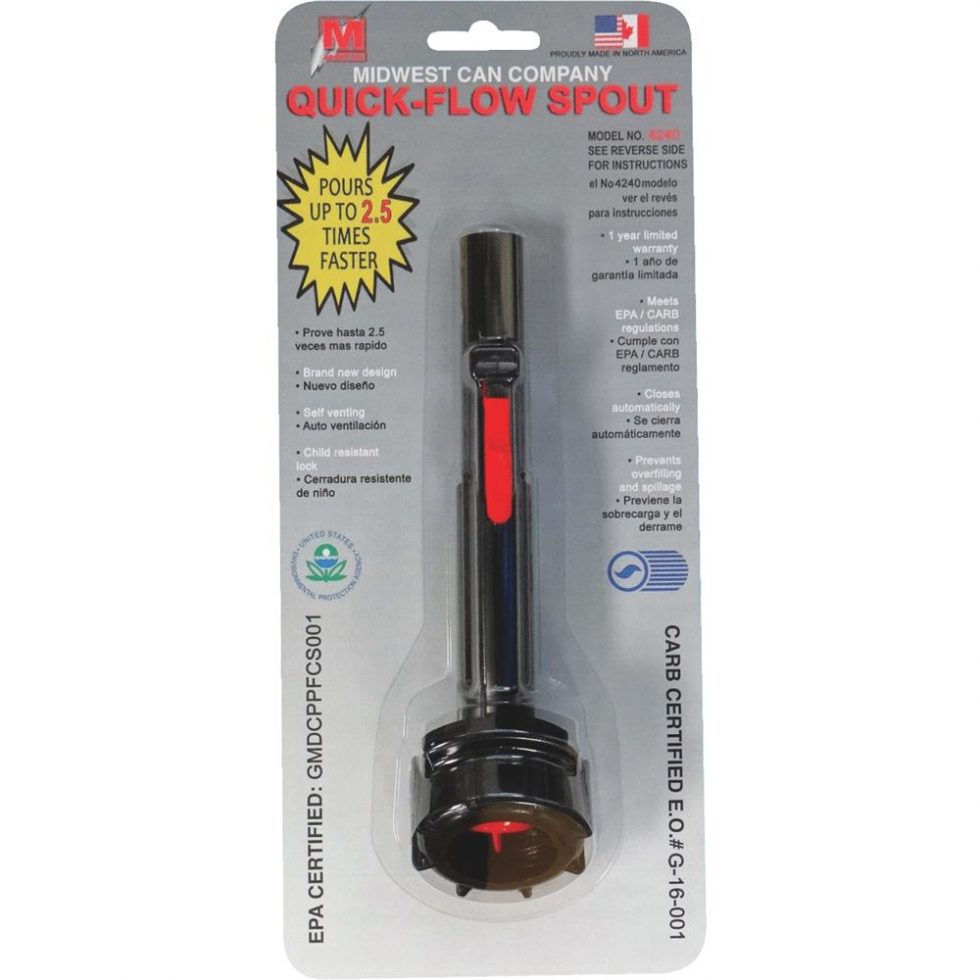Midwest Can 4240 Midwest Can SpillProof Fuel Can Spout Family Hardware