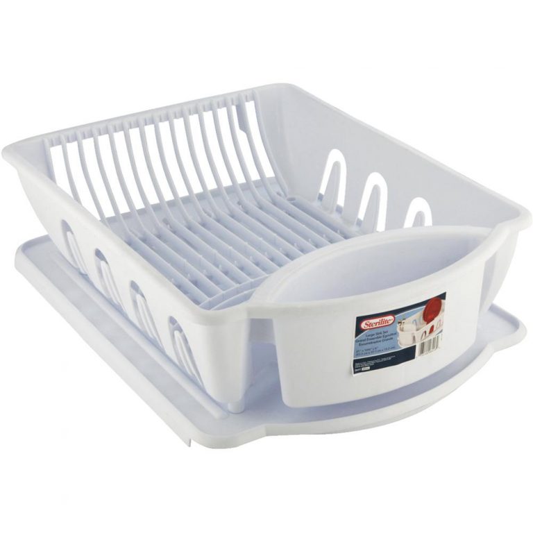 sterilite-corp-06418006-sterilite-2-piece-ultra-sink-dish-drainer-set