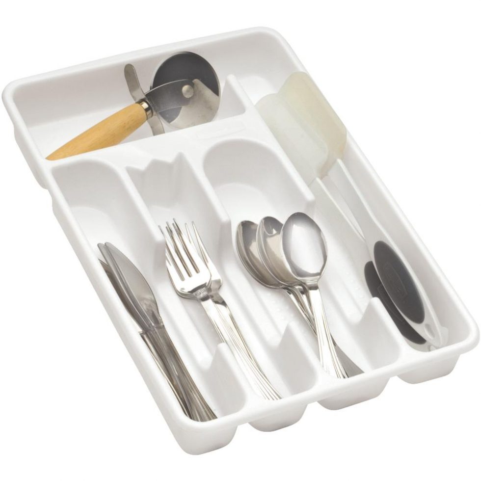 Rubbermaid 9 In. x 13.4 In. White Cutlery Tray Family Hardware