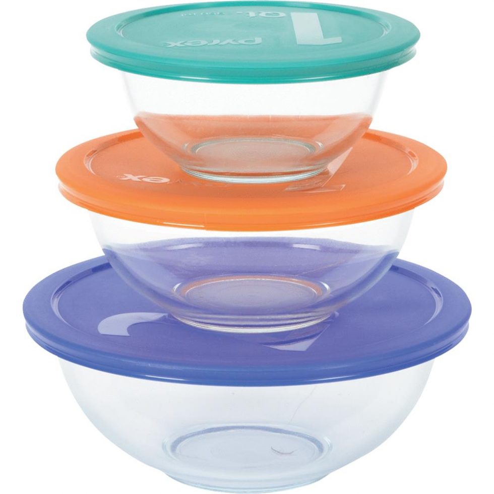 Corelle Brands 1071025 Pyrex Smart Essentials 6Piece Pyrex Bowl Set