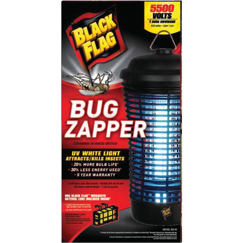 Black Flag 5500V UV White Light Bug Zapper Family Hardware