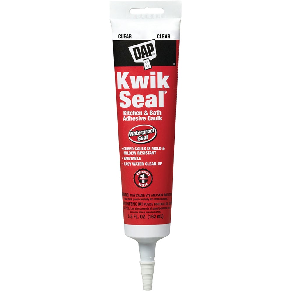 Dap Kwik Seal 5.5 Oz. Clear Kitchen & Bath Adhesive Caulk Family Hardware