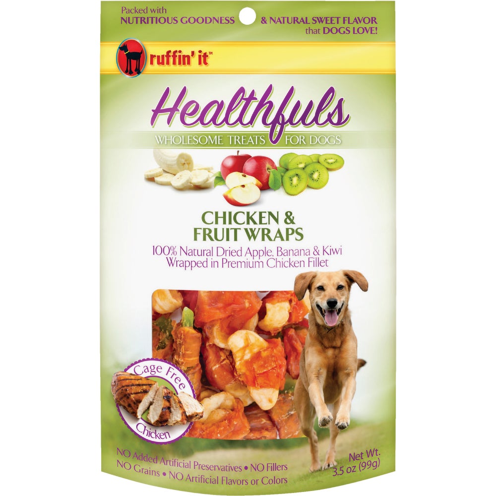 Westminster Pet 08302 Ruffin’ it Healthfuls Chicken & Fruit Wrap Dog Treat Family Hardware