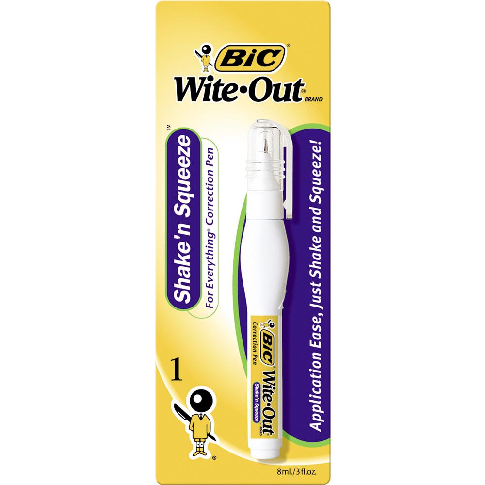 Bic Corporation WOSQPP11WHI Bic WiteOut Correction Pen Family Hardware