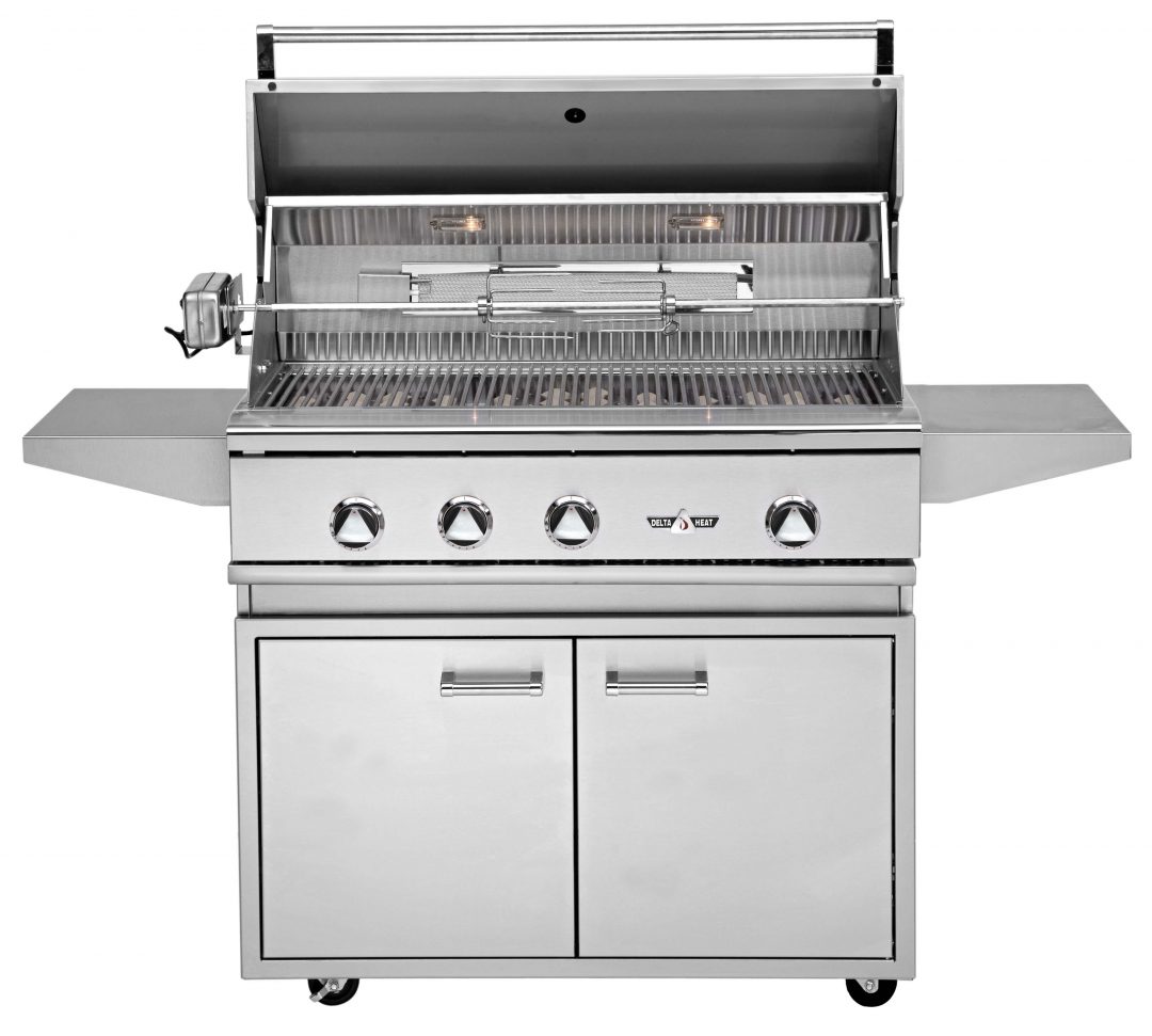 38″ Delta Heat Gas Grill Natural Gas/Propane on Pedestal Family