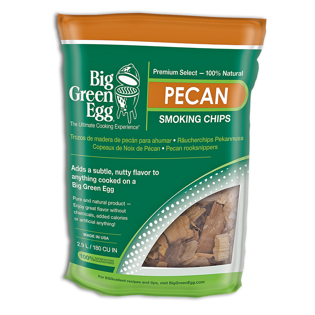 Premium Kiln Dried Pecan Wood Chips (180ci/2.9L) Family Hardware